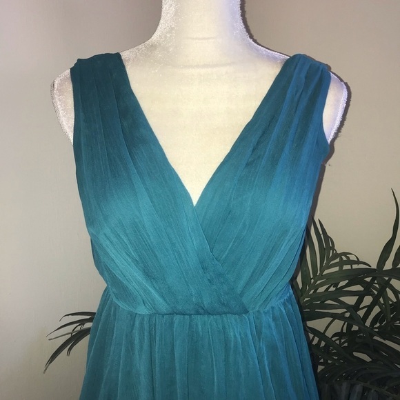 Love Fire Chiffon Teal Sleeveless Women’s Dress S Blue - Picture 6 of 8
